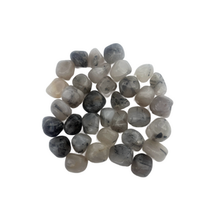 Tourmalinated Quartz Tumble Stones – Protection & Grounding Crystal for Balance and Clarity