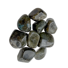 Peacock Labradorite crystals displayed in a small pile – polished stones for meditation and energy work