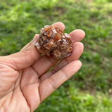 “Natural Aragonite Star Cluster crystal with golden-brown points for grounding and stress relief.”