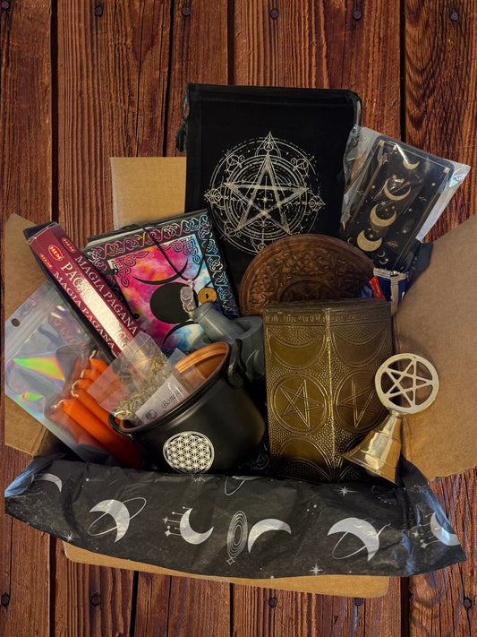 Samhain Ritual Box – Limited October Edition Witch's Altar Kit with Cauldron, Brass Bell & Triple Moon Journal