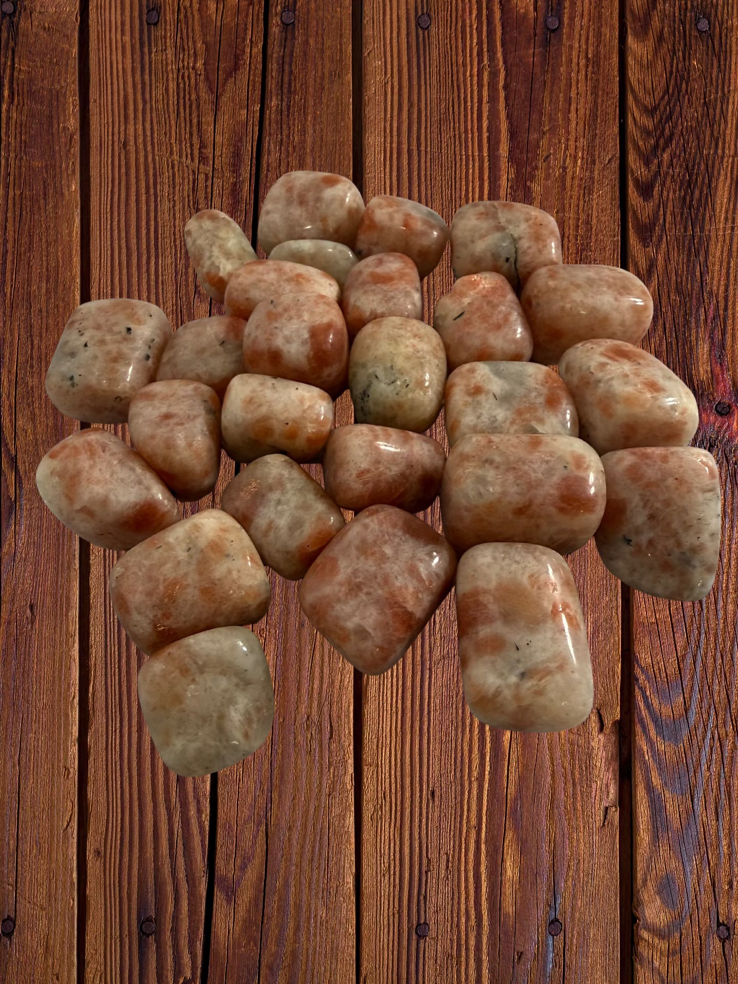 Sunstone Tumbled Stones | 1, 3 or 5 Stones, 0.75–1 in