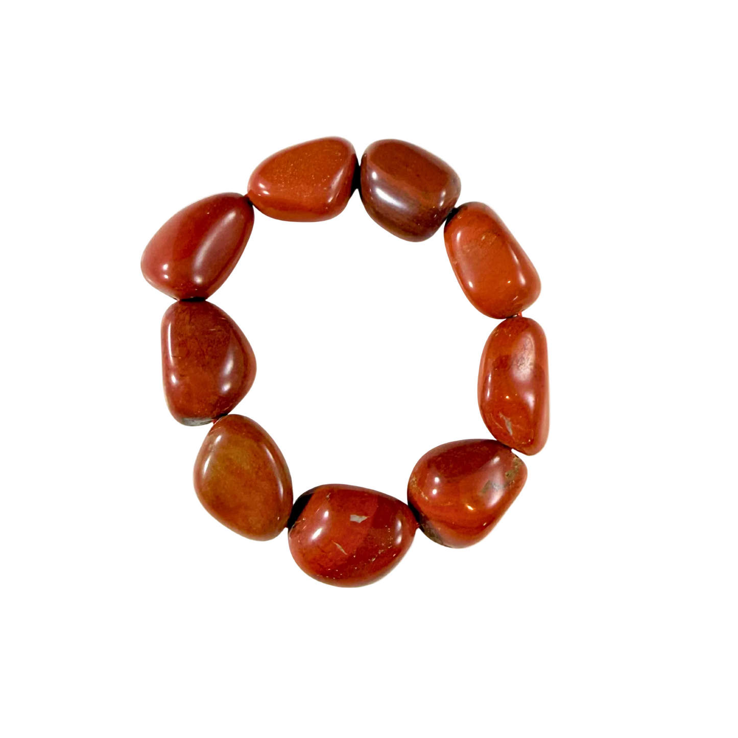 Red Jasper Stretch Bracelet – Natural Crystal for Grounding, Strength & Root Chakra