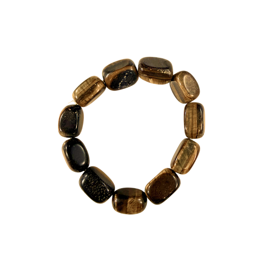 Tiger Eye Stretch Bracelet – Natural Crystal for Grounding, Protection & Confidence