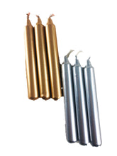 Gold and Silver Spell Candles, God and Goddess Chime candles- Set of 3 or 6