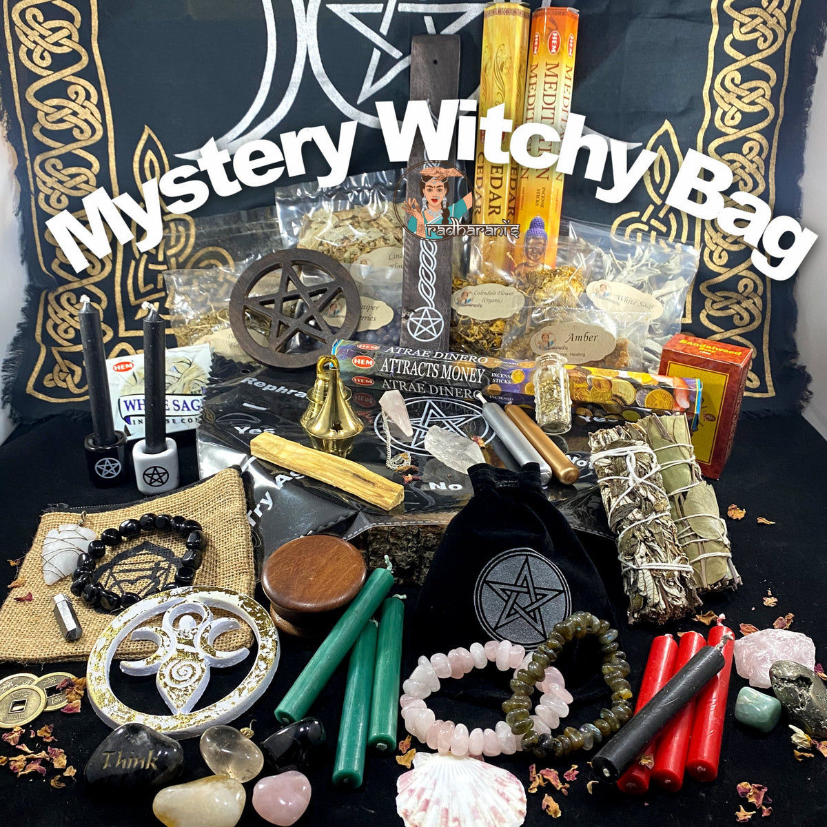 Custom Intention Mystery Bag – Witchy Surprise | Money, Love, Protection, or Chakra Balance