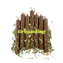 Brown Dressed Candle set of 7, Grounding/Earth Magic