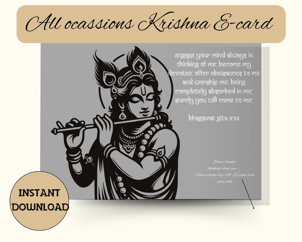 Krishna all occasions digital card