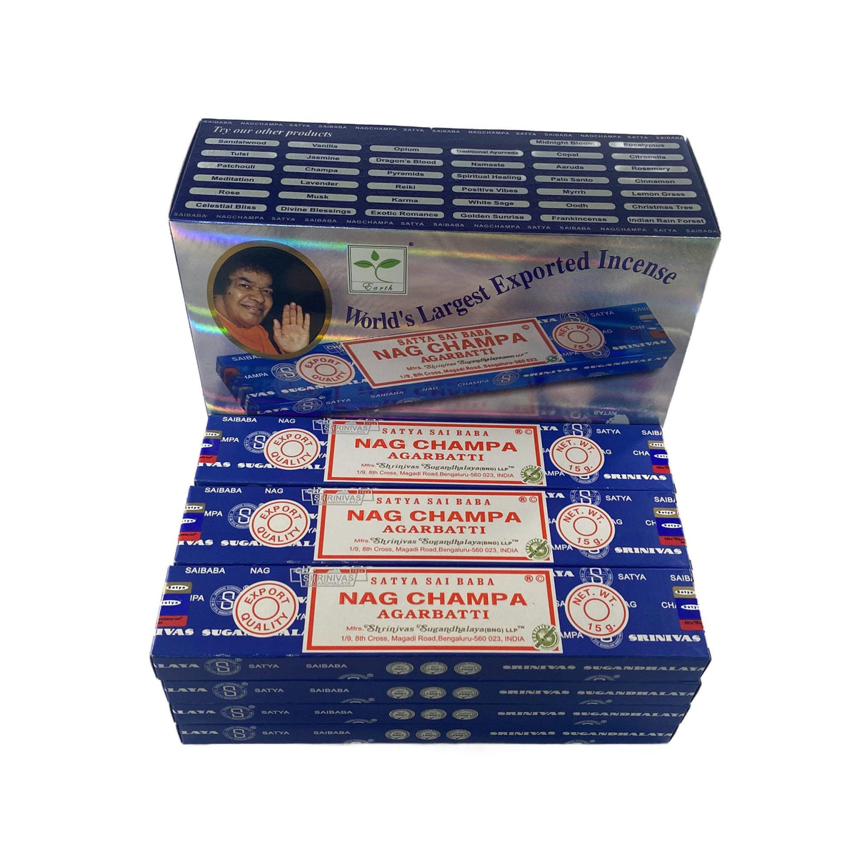Nag Champa Incense Bundles – 10 g, 15 g, 40 g, 100 g, 250 g – Ritual Aroma
