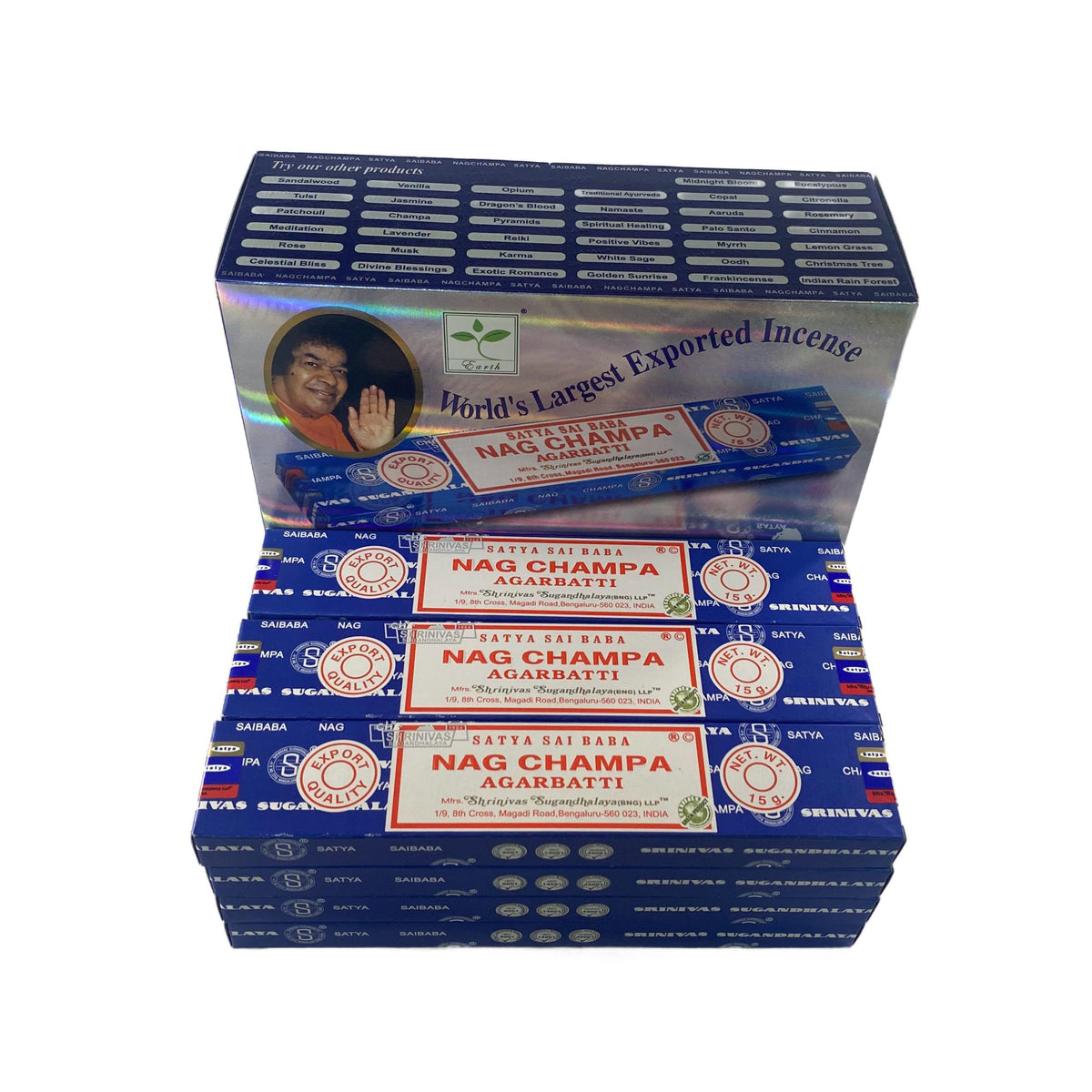 Nag Champa Incense Bundles – 10 g, 15 g, 40 g, 100 g, 250 g – Ritual Aroma