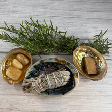 Raw Abalone Shell Bowl: Natural Smudging & Altar Cleansing