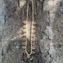 Hand-Carved Tulsi Wood Maha Mantra Necklace: Hindu Prayer Beads