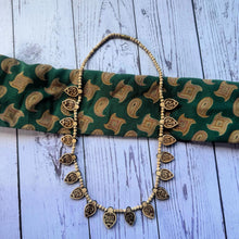 Hand-Carved Tulsi Wood Maha Mantra Necklace: Hindu Prayer Beads