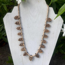 Hand-Carved Tulsi Wood Maha Mantra Necklace: Hindu Prayer Beads