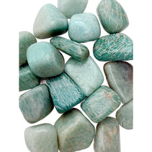 Close-up of Amazonite stone showing natural blue-green patterns – truth and courage crystal for healing