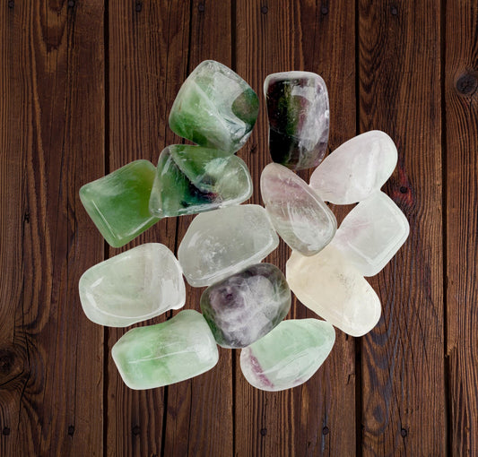 Fluorite Tumble Stone | Focus, Clarity & Healing Crystal for Mind and Spirit