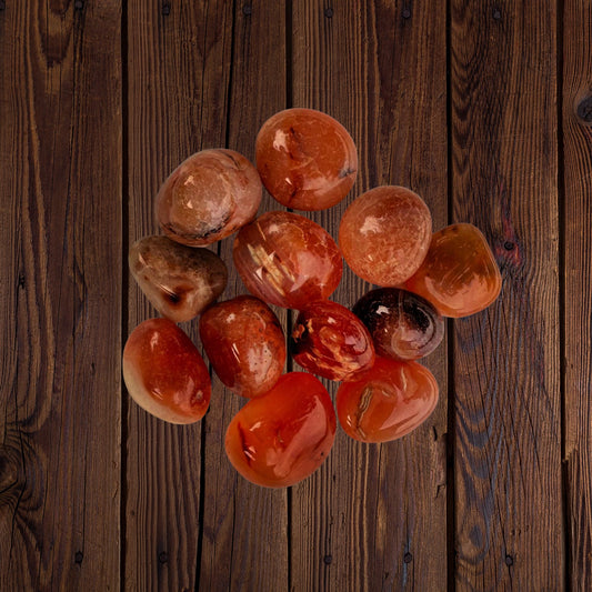 Carnelian Tumbled Stone – Vitality, Creativity & Sacral Chakra Gem