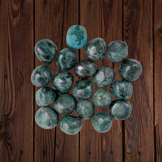 Chrysocolla Tumbled Stone | Natural Polished Chrysocolla | Healing Crystal for Throat and Heart Chakra