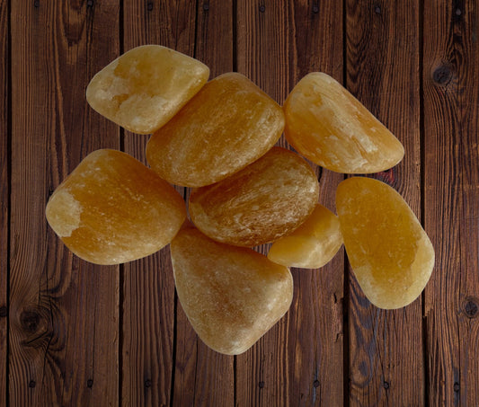 Orange Calcite Tumble Stone | Healing Crystal for Joy, Creativity & Positive Energy