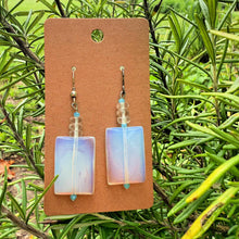 Opal and quartz Dangle Earrings – Elegant & Ethereal