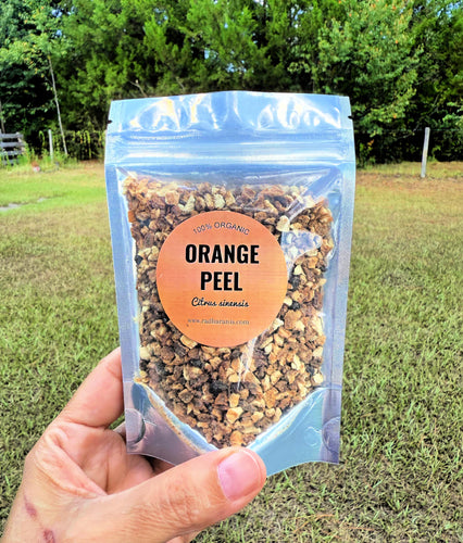 Organic Orange Peel – Dried Cut and Sifted – Herbal Tea, Apothecary & Craft Use | .5 oz, 1 oz, 2 oz, 4 oz