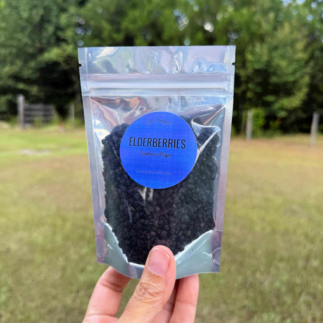 Organic Elderberries – Dried Whole Berries – Herbal Tea & Apothecary Use | .5 oz, 1 oz, 2 oz, 4 oz