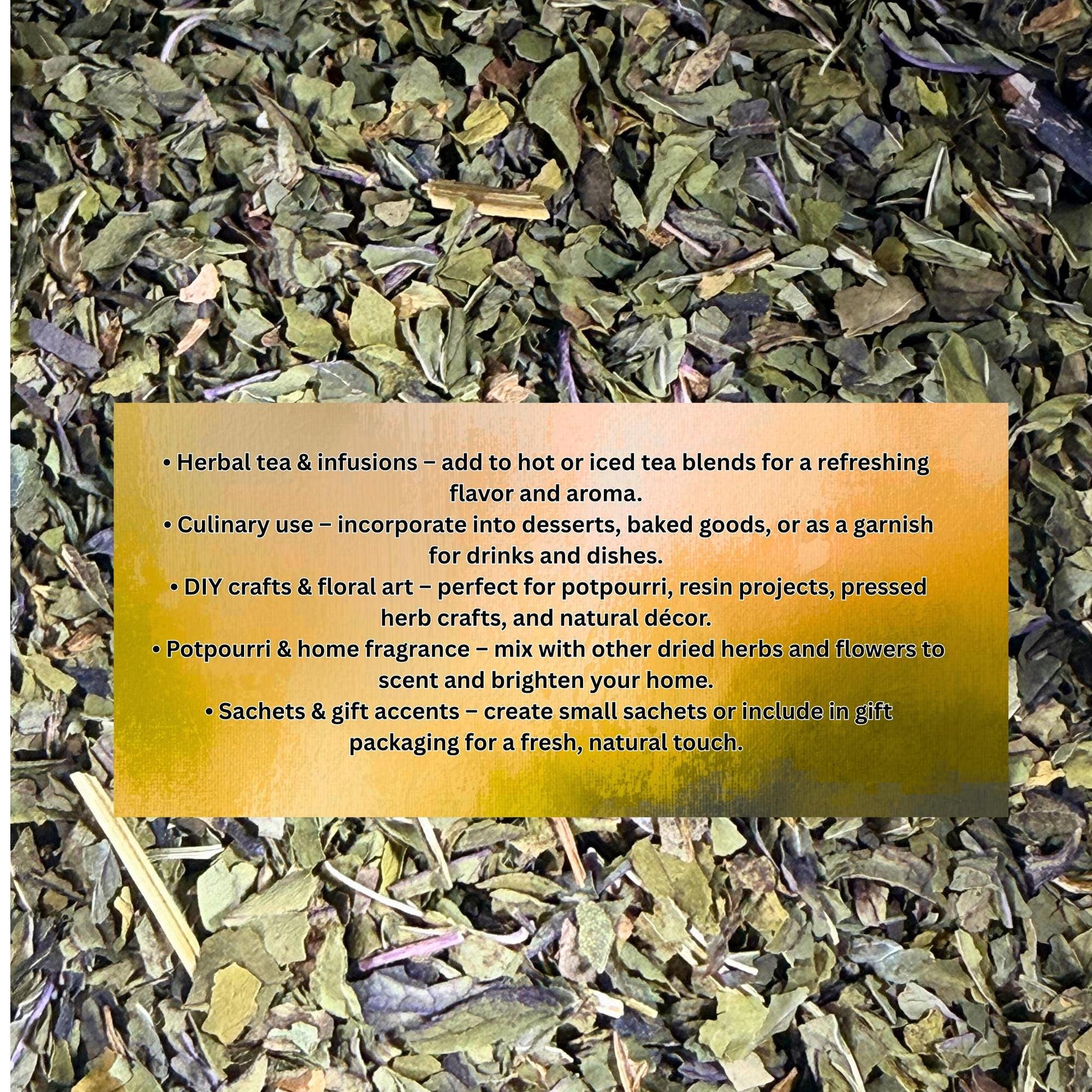 Organic Peppermint Leaves – Dried Herb from USA – Tea, Culinary, DIY, Crafts