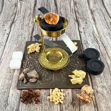 Granular Resin Incense Starter Kit | Charcoal Burner, Camphor, Tongs Included