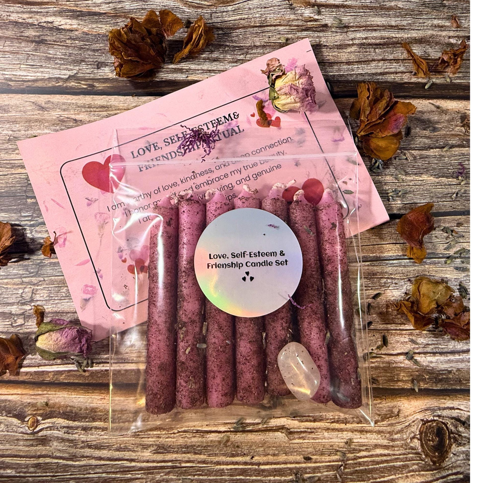 Love, Self-Esteem & Friendship Ritual Candle Set – Dressed Pink Spell Candles