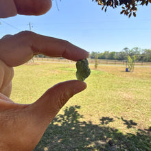 real Moldavite meteorite crystal 4 grams