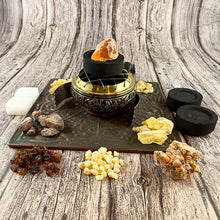 Granular Resin Incense Starter Kit | Charcoal Burner, Camphor, Tongs Included