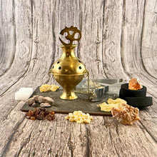 Granular Resin Incense Starter Kit | Charcoal Burner, Camphor, Tongs Included