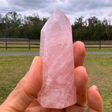 Rose Quartz Point Crystal Tower | Natural Pink Quartz Point | Polished Crystal Point | Home Decor | Gift for Crystal Collector | 3.5x1.5x1.2