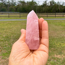 Rose Quartz Point Crystal Tower | Natural Pink Quartz Point | Polished Crystal Point | Home Decor | Gift for Crystal Collector | 3.5x1.5x1.2