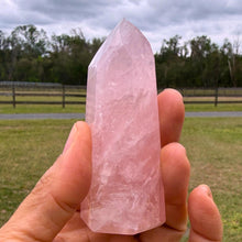 Rose Quartz Point Crystal Tower | Natural Pink Quartz Point | Polished Crystal Point | Home Decor | Gift for Crystal Collector | 3.5x1.5x1.2