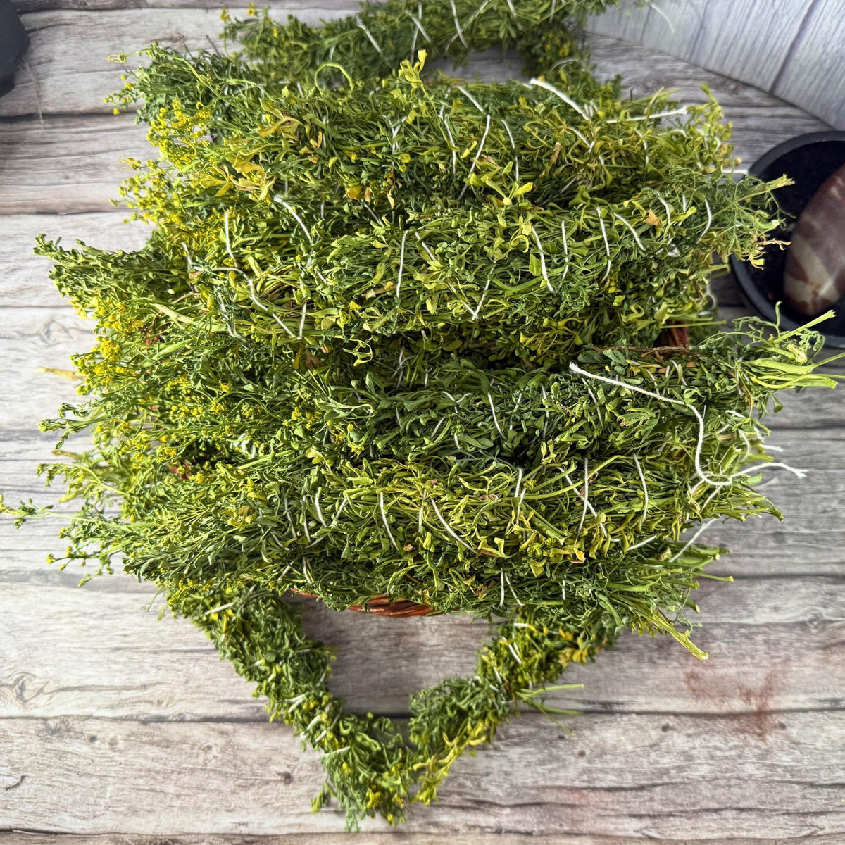 Ruta Graveolens Smudge Stick (Ruda) – 10-inch Handmade Rue Bundle for Protection & Cleansing – Natural, Pesticide-Free, Ritual Herb