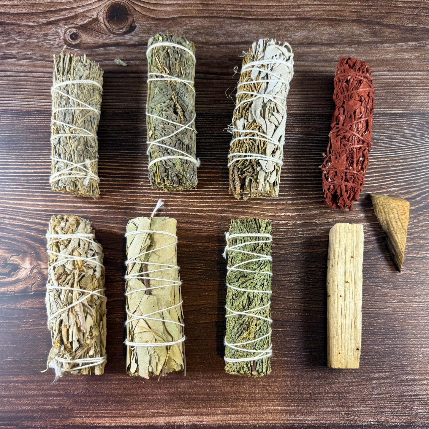 Sacred Smudge Bundle Kit | Sage, Palo Santo, Mugwort, Eucalyptus & Cedar | Energy Cleansing Kit | Spiritual Gift Box | Protection