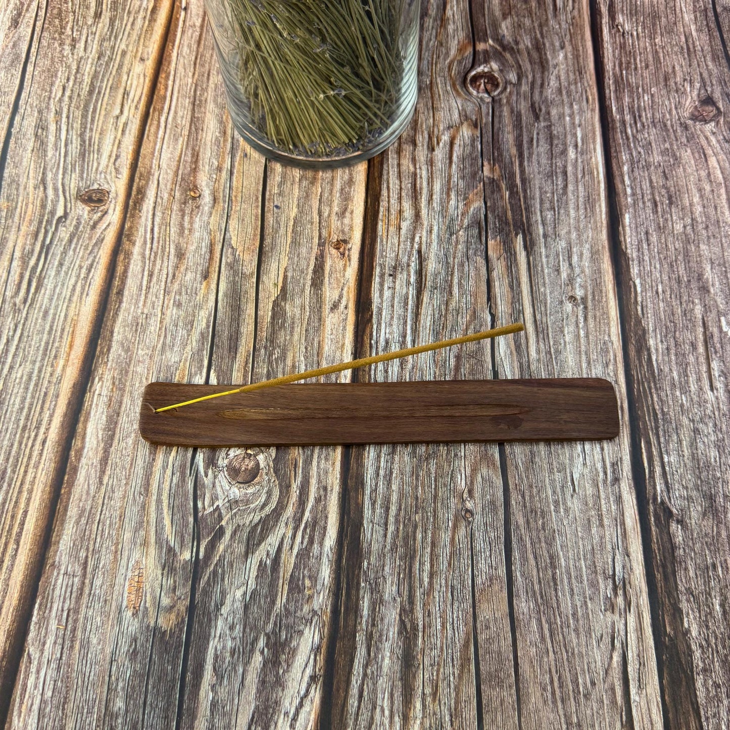 Wooden Incense Holder | Incense Stick Burner | Ash Catcher Tray | Carved Wood Incense Holder | Pentagram Incense Burner | Moon Phase Holder