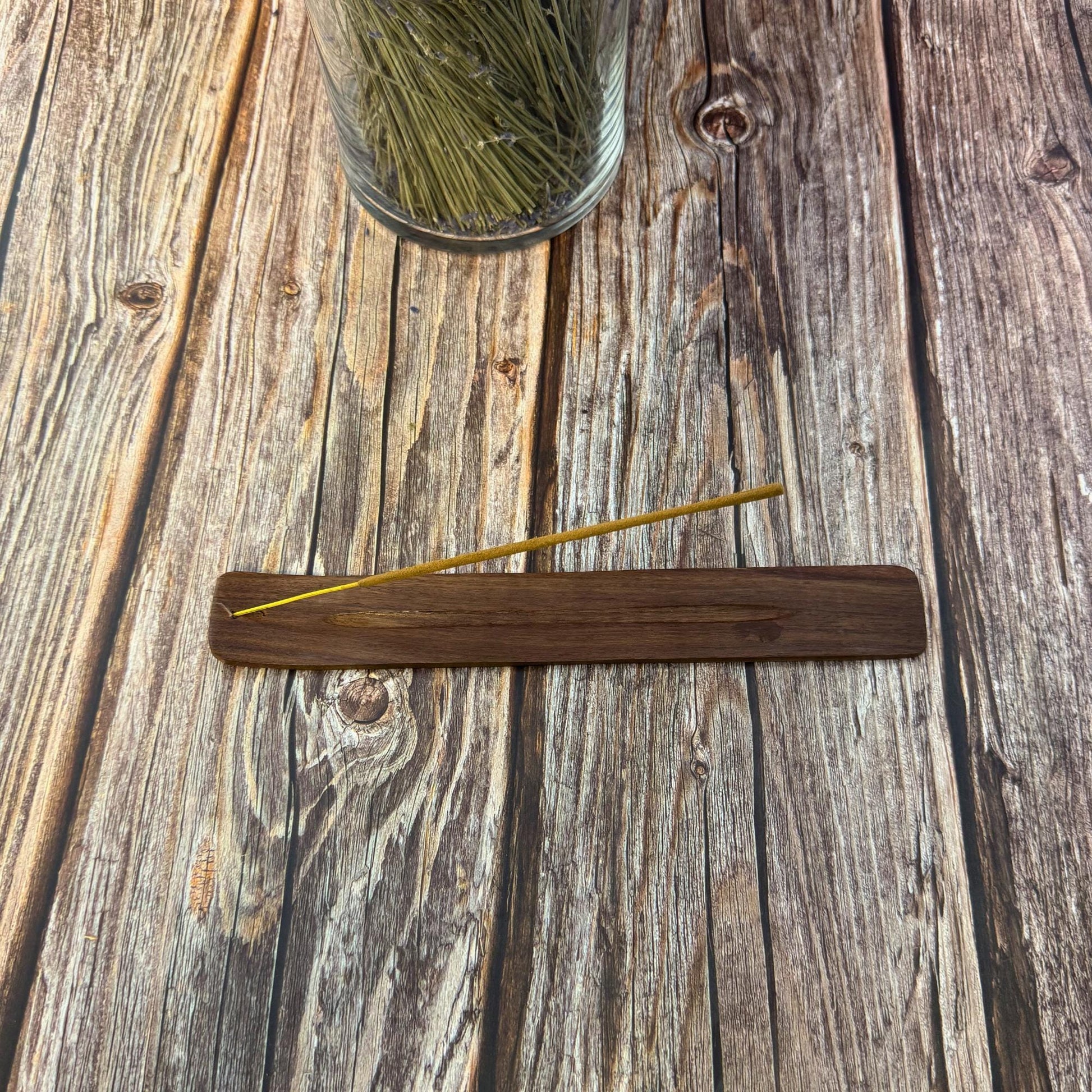 Wooden Incense Holder | Incense Stick Burner | Ash Catcher Tray | Carved Wood Incense Holder | Pentagram Incense Burner | Moon Phase Holder