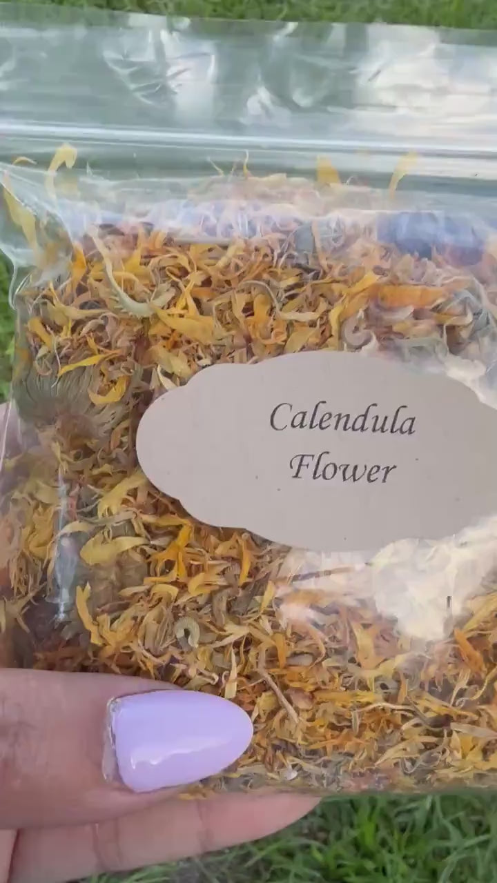 Calendula Flowers Whole | Dried Marigold Petals (Calendula officinalis) | Botanical Herb Supply | Herbal Tea, Skincare, Apothecary Crafts |