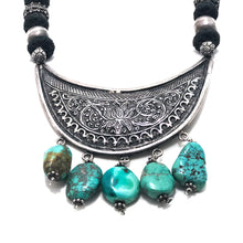 Antique Silver Turquoise Necklace
