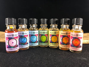 Chakra oils, Yoga, Reiki and Meditation oil, Chakra balancing oil; .50 oz.