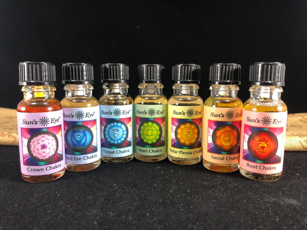 Chakra oils, Yoga, Reiki and Meditation oil, Chakra balancing oil; .50 oz.