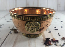Copper Offering Bowl with Pentagram design