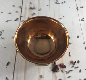 Copper Offering Bowl with Pentagram design