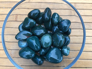 Bloodstone tumbled stone