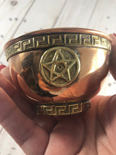 Copper Offering Bowl with Pentagram design