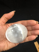 Selenite Palm Stone