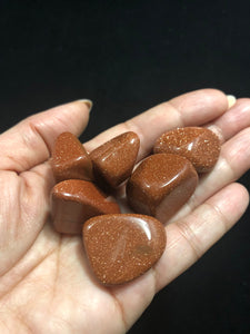 Red Goldstone Tumbled stone- Confidence and ambition