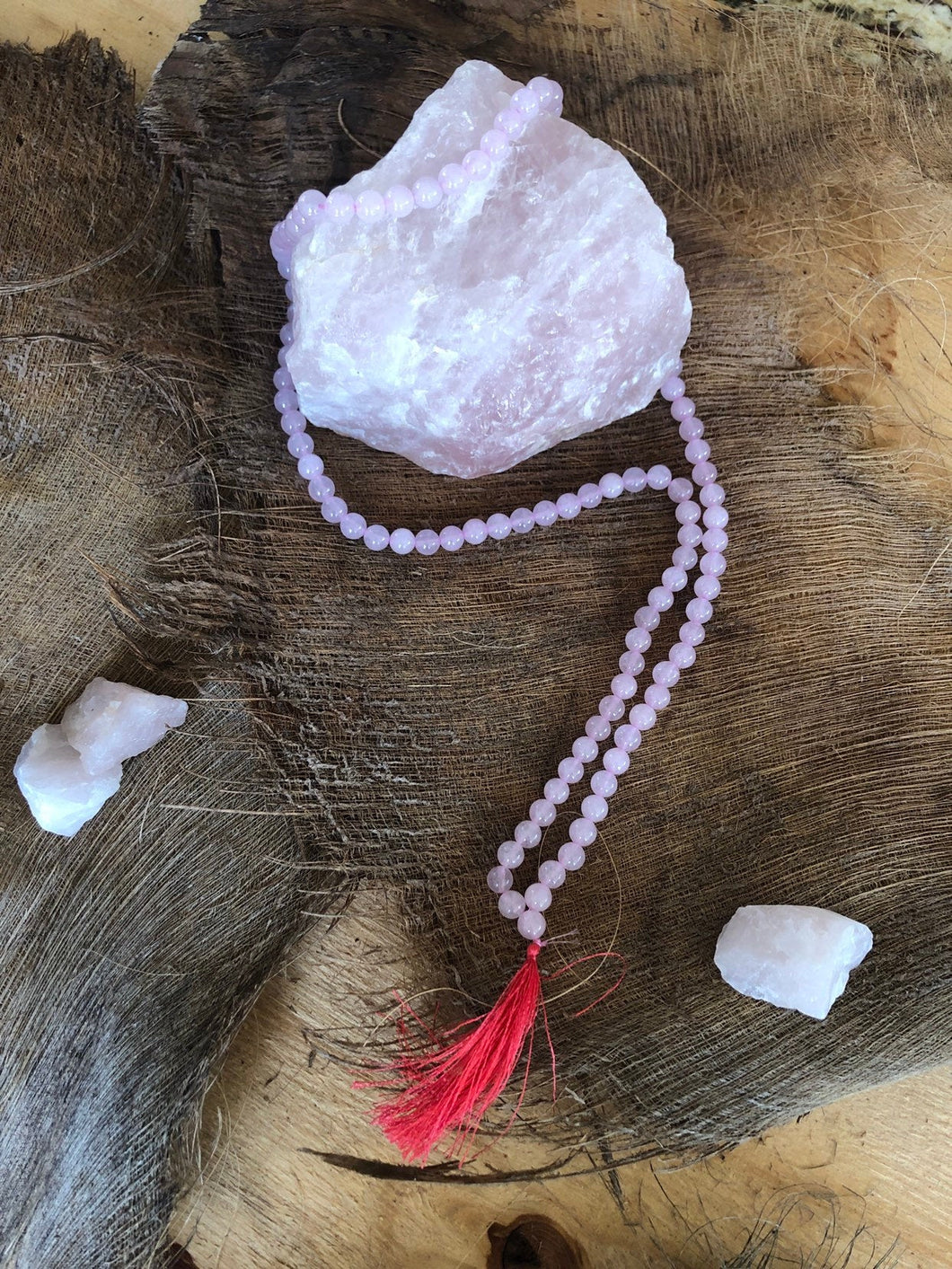 Rose quartz Mala Necklace