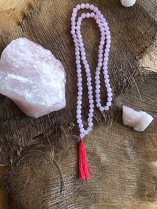 Rose quartz Mala Necklace